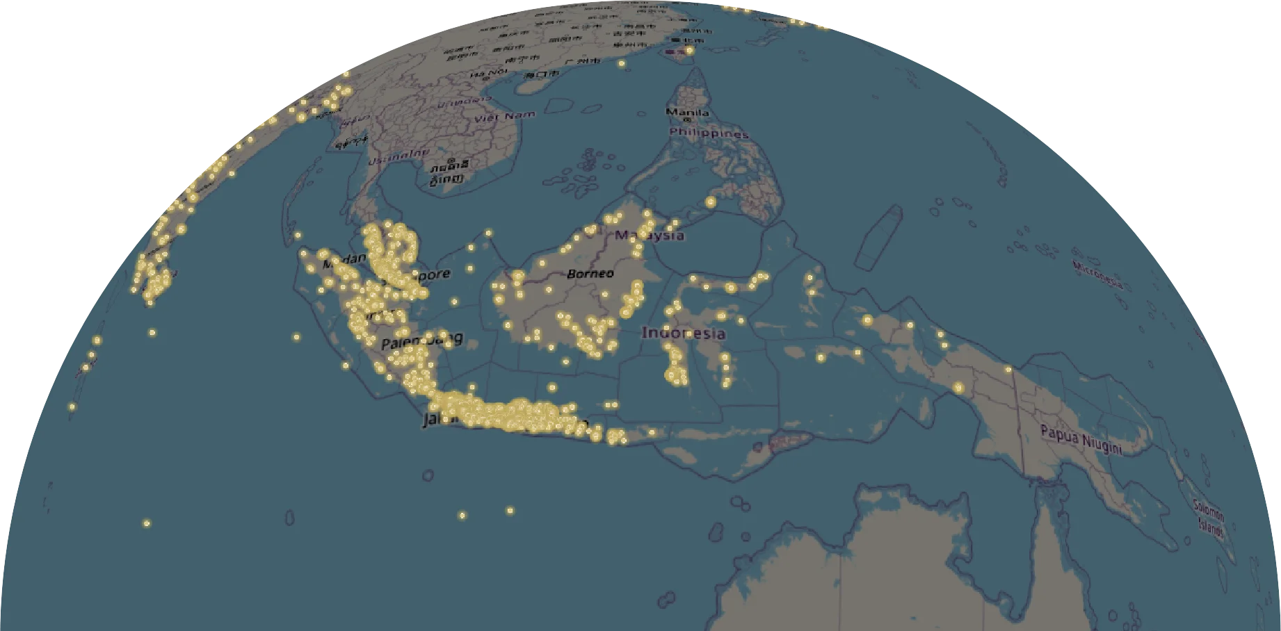 Masjids around the world using Masajid